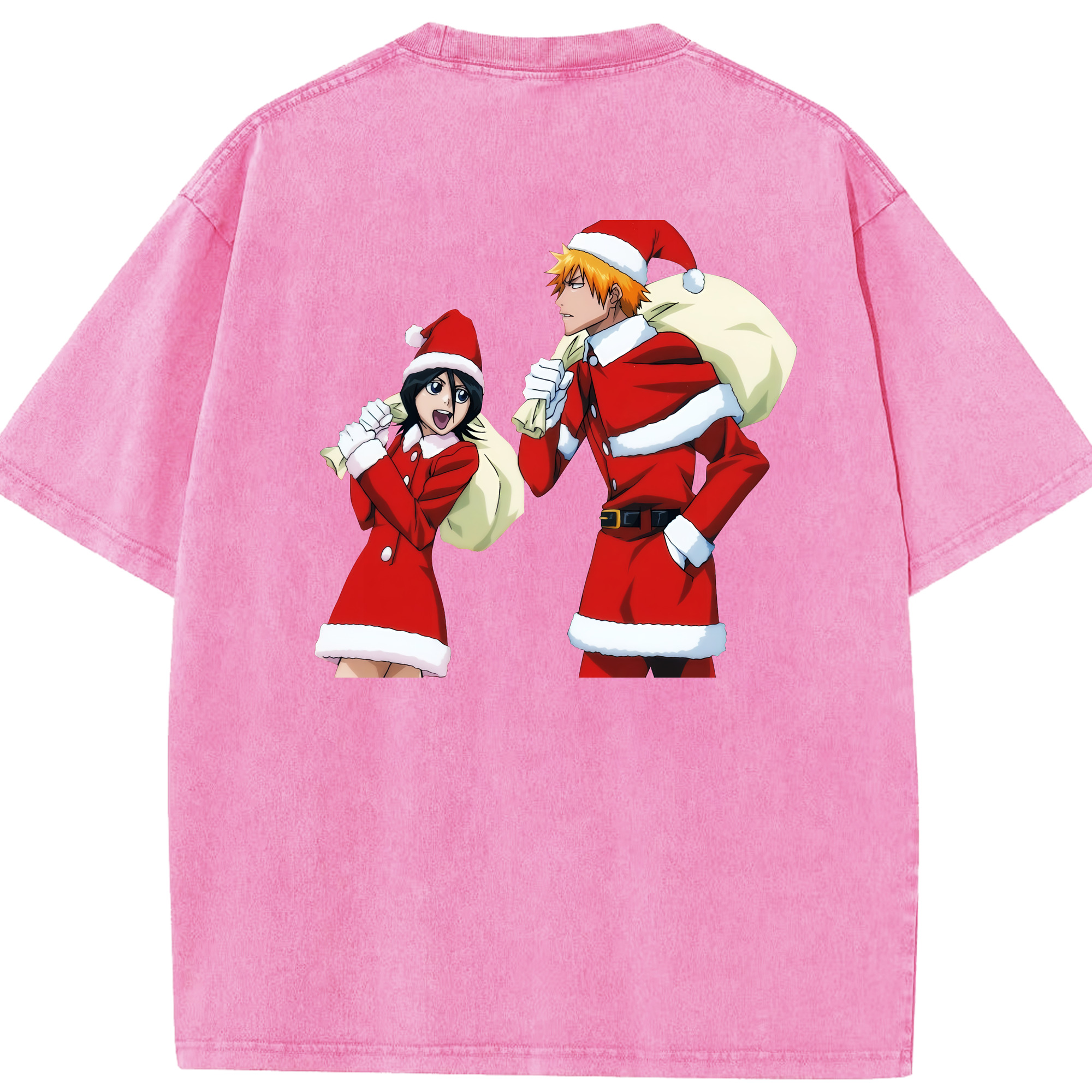 （画像用） ブリーチ 朽木ルキア BLEACH Kuchiki Rukia 綿100% ヴィンテージ風 半袖Tシャツ（背面プリント）